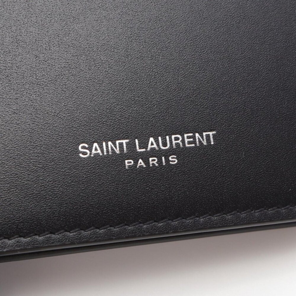 Saint Laurent Paris Card Case Aadaq 1000 Black Leather - Picture 5 of 6